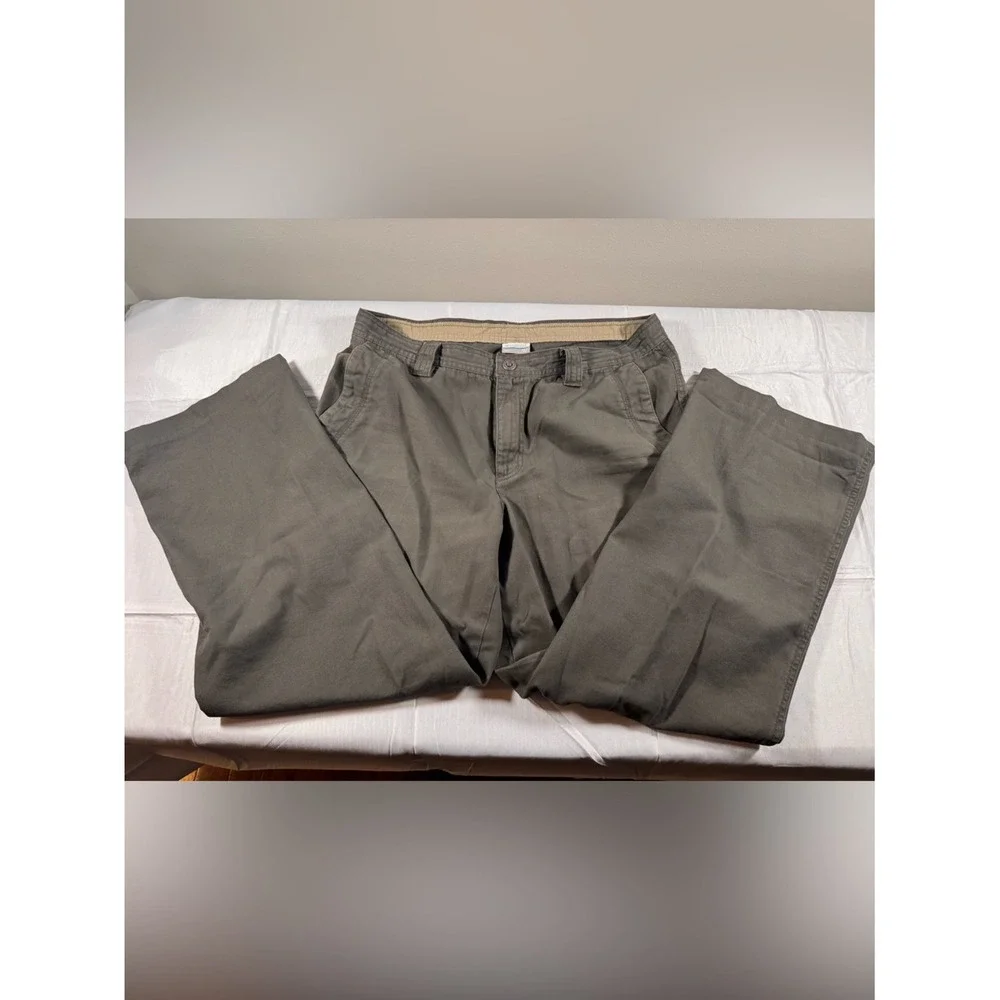 Columbia Omni-Shield Mens 34x32 Olive Green Cotton Canvas Cargo Utility Pants